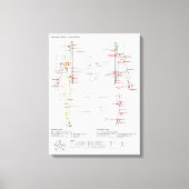 人体経絡図図式 キャンバスプリント (正面)