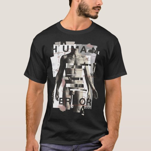 人体解体フィギュアコラージュ Tシャツ (正面)