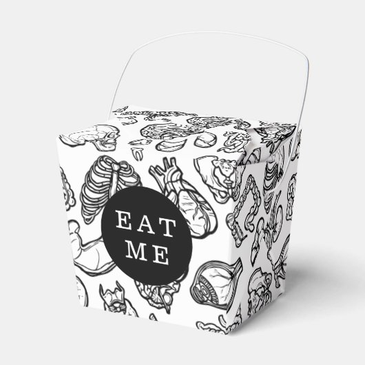 人体解剖学科学の不気味なハロウィンカスタム フェイバーボックス (正面サイド)