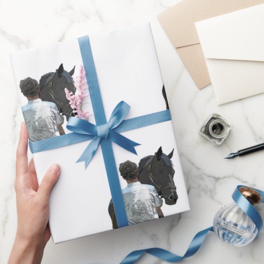 人保持馬灯包み紙 ラッピングペーパー (ギフト)