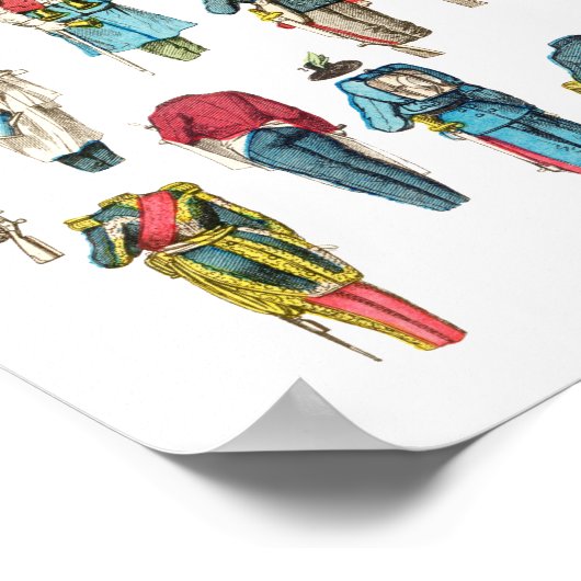 人兵ミニチュア紙人形 ポスター (角)