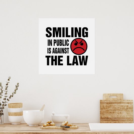人前で微笑むのは法に反する ポスター (キッチン)