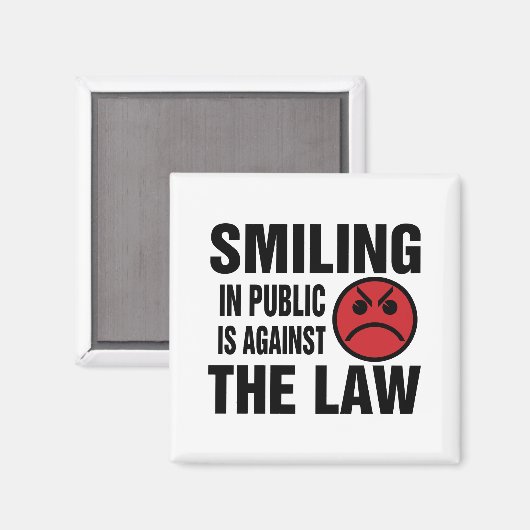 人前で微笑むのは法に反する マグネット (正面/裏面)