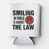 人前で微笑むのは法に反する 缶クーラー (正面)