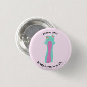 人前で衣服ヘッドフォンを使う 缶バッジ (正面&裏面)