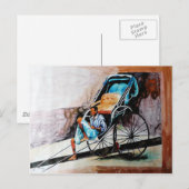 人力車引き ポストカード (正面/裏面)