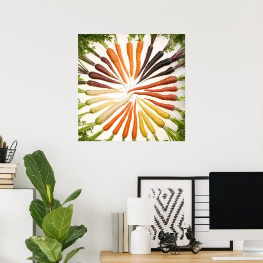 人参カラフル ポスター (ホームオフィス)