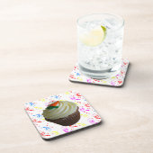 人参ケーキカップケーキと紙吹雪 コースター (右側)