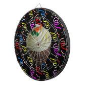 人参ケーキカップケーキと紙吹雪 ダーツボード (正面右)