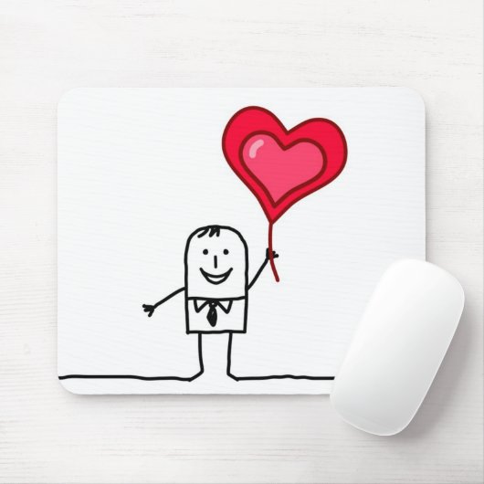 人及びハート マウスパッド (マウス)