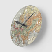 人口密度|のヨーロッパの地図 ラウンド壁時計 (傾斜)