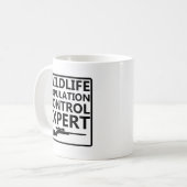 人口抑制おもしろ狩猟マグカップ コーヒーマグカップ (正面左)