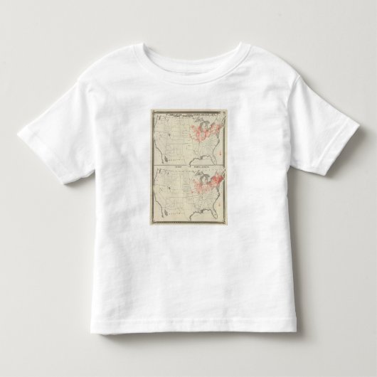 人口米国の人口調査 トドラーTシャツ (正面)