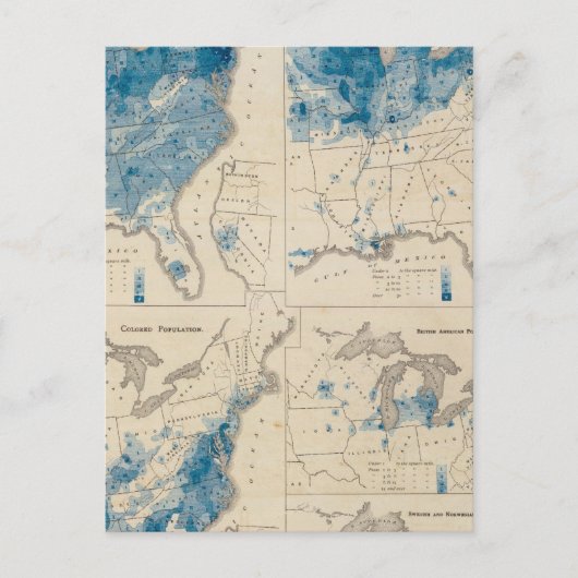 人口統一された州国勢調査2 ポストカード (正面)