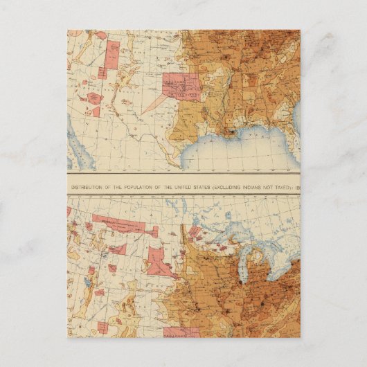 人口5人1870人1880人 ポストカード (正面)