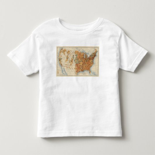 人口、米国、18901900の増加の25密度 トドラーTシャツ (正面)
