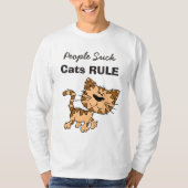 人吸と猫のルール Tシャツ (正面)