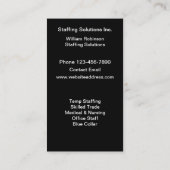 人員配置および人事テーマ 名刺 (裏面)