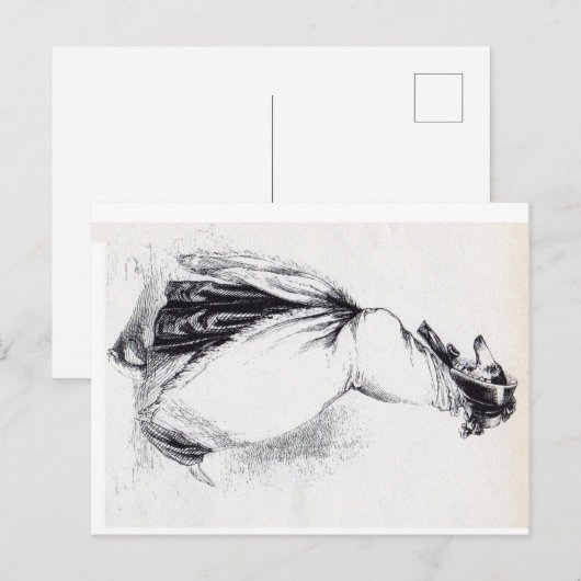 人型の雌犬 ポストカード (正面/裏面)