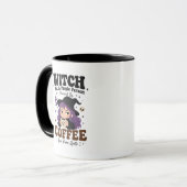 人嫌いの魔女のコーヒー怨念 ブラック マグカップ (正面左)