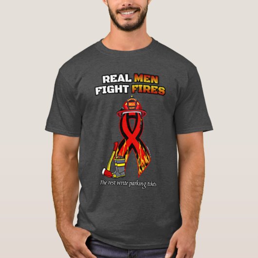 人実在は火と戦う Tシャツ (正面)