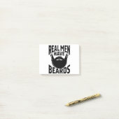 人実在は髭を生やした ポストイット (デスク上)