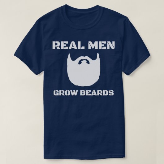 人実在は髭を生やす Tシャツ (デザイン正面)