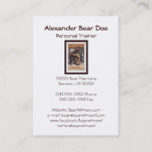 人対くま-パーソナルトレーナーの名刺 名刺 (裏面)