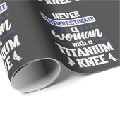 人工おもしろい膝関節女性手術回復ギフト ラッピングペーパー (ロールコーナー)