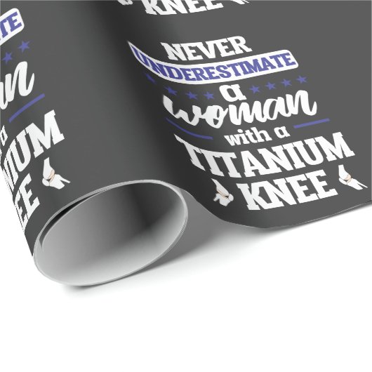 人工おもしろい膝関節女性手術回復ギフト ラッピングペーパー (ロールコーナー)