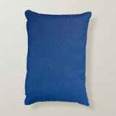 人工の柔らかい青の革。フェイク革織り アクセントクッション (裏面(縦))