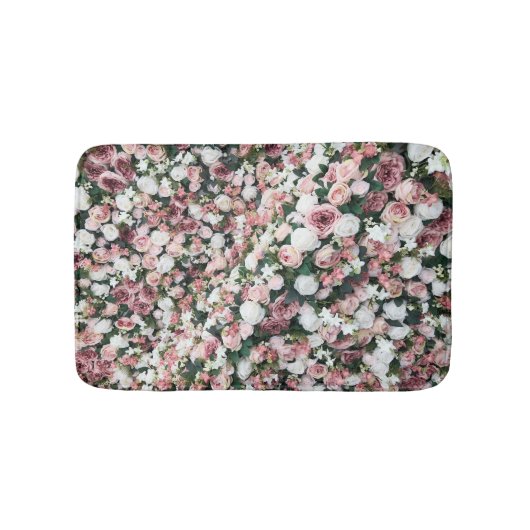 人工カラフル花:背鮮やか景 バスマット (正面)