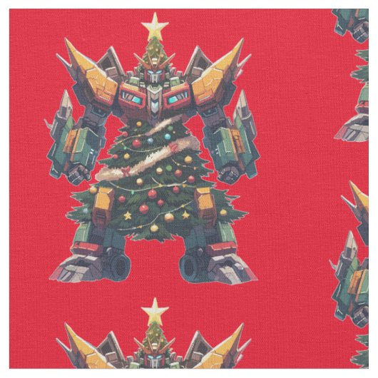人工クリスマスツリーロボット ファブリック (クローズアップ)