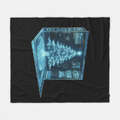 人工クリスマスツリー フリースブランケット (正面(横))