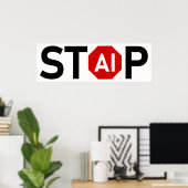 人工ストップ知能 ポスター (ホームオフィス)