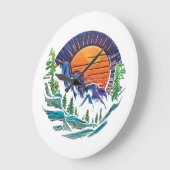 人工ロゴ付き素晴らしい壁時計デザイン ラージ壁時計 (傾斜)