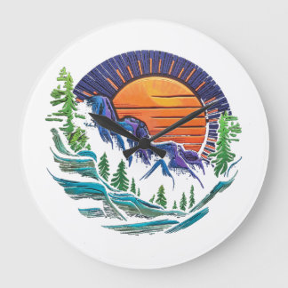 人工ロゴ付き素晴らしい壁時計デザイン ラージ壁時計