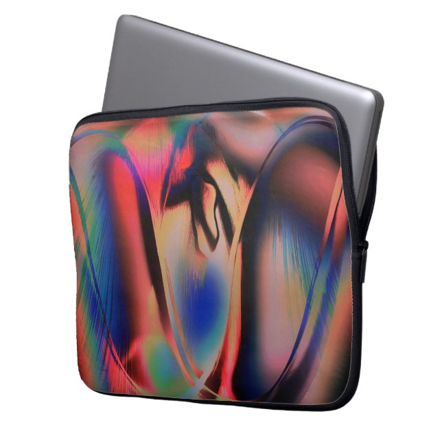 人工午後遅く、膨らんだ皮のスタイル ラップトップスリーブ (正面左)