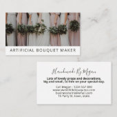 人工又は絹花花束花屋 名刺 (正面/裏面)