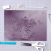 人工日光を浴びた色の雲の中の仏 薄葉紙 (クラフト)