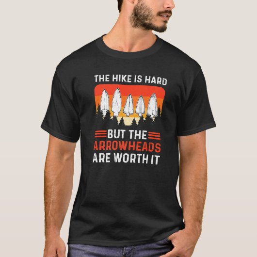人工物収集矢じりハンター矢頭Hun Tシャツ (正面)