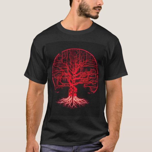 人工知能が上昇する Tシャツ (正面)