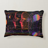 人工知能と仮想現実の概念 アクセントクッション (裏面)