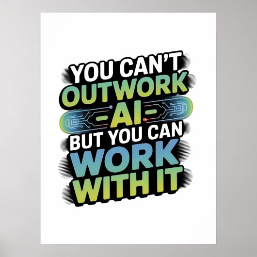 人工知能によるAIグラフィックの操作 ポスター (正面)