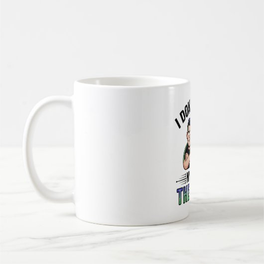 人工知能の事実ユーモアデザイン コーヒーマグカップ (左)