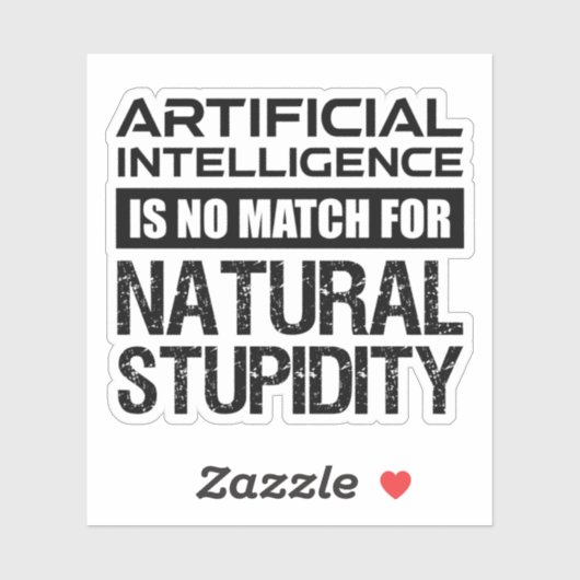 人工知能の自然愚おもしろい行 シール (シート)