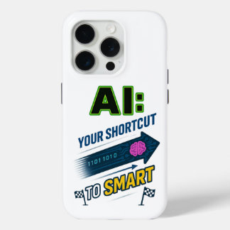 人工知能へのAI頭が切れるのショートおもしろいカット iPhone 15 PROケース
