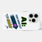人工知能へのAI頭が切れるのショートおもしろいカット Case-Mate iPhoneケース (裏面 (横))