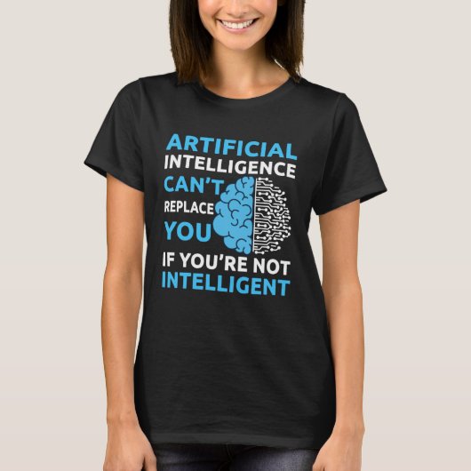 人工知能アルゴリズムプログラマー AI De Tシャツ (正面)
