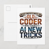 人工知能オールドコーダデザイン ポストカード (正面/裏面)